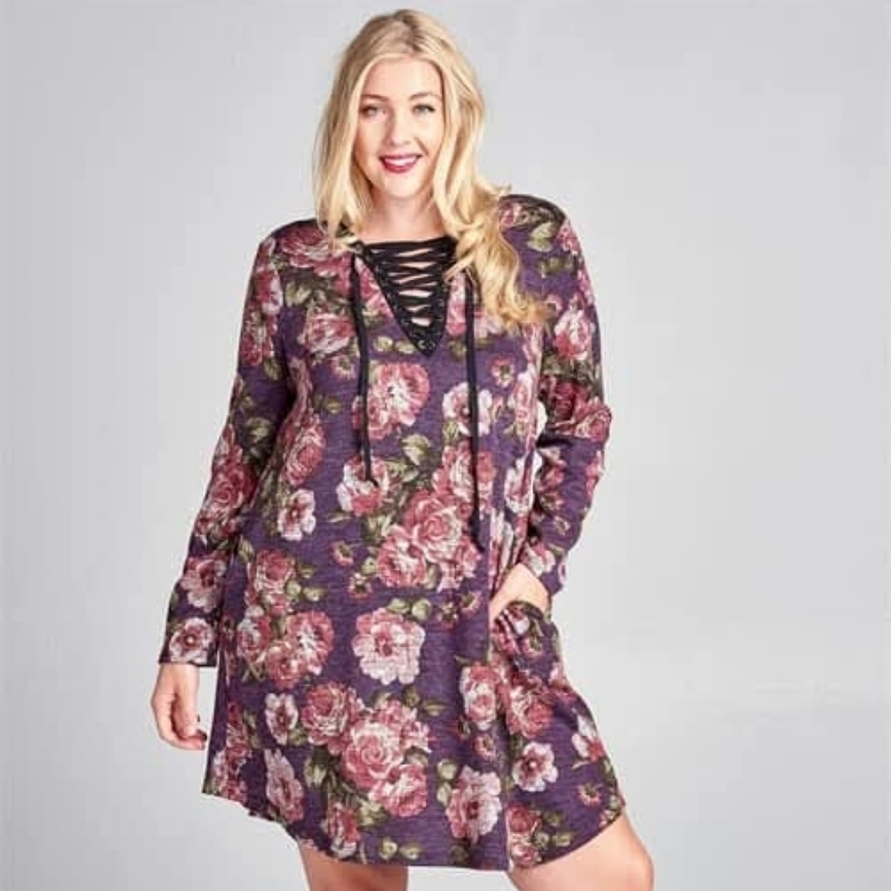 New Junior's Sexy Boutique Purple floral dress